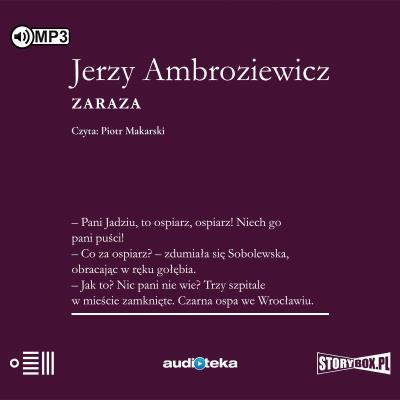 CD MP3 Zaraza. Autor: Ambroziewicz Jerzy. SmakLiter.pl Okładka książki CD MP3 Zaraza