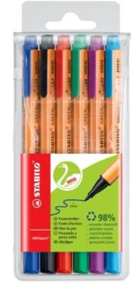 Opakowanie Cienkopis Greenpoint etui 6 kolorów STABILO