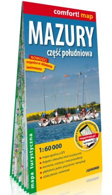Comfort!map Mazury część południowa 1:60 000 mapa. Autor:   Praca zbiorowa. SmakLiter.pl Okładka książki Comfort!map Mazury część południowa 1:60 000 mapa