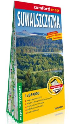 Comfort!map Suwalszczyzna 1:85 000 w.2020. Autor: praca zbiorowa. SmakLiter.pl Okładka książki Comfort!map Suwalszczyzna 1:85 000 w.2020