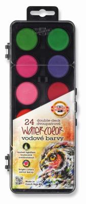 Opakowanie Farby akwarelowe transparentne 24 kolory czarn. op