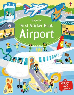 FIRST STICKER BOOK AIRPORT. Autor: Sam Smith, Wesley Robins. SmakLiter.pl Okładka książki FIRST STICKER BOOK AIRPORT