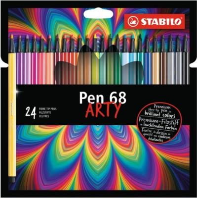 Opakowanie Flamastry Pen 68 Arty etui 24 kolory STABILO