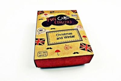 Fun Card English Christmas and Winter CREATIVO. Autor: Dwornik Paweł. SmakLiter.pl Okładka książki Fun Card English Christmas and Winter CREATIVO