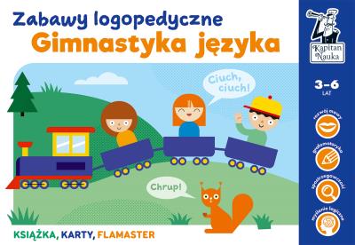 Gimnastyka języka. Zabawy logopedyczne. Kapitan Nauka. Autor: Monika Sobkowiak. SmakLiter.pl Okładka książki Gimnastyka języka. Zabawy logopedyczne. Kapitan Nauka