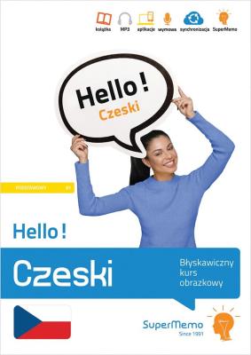 Hello! Czeski. Błyskawiczny kurs obrazkowy A1. Autor: Wajda Natalia, SuperMemo World sp. z o.o.. SmakLiter.pl Okładka książki Hello! Czeski. Błyskawiczny kurs obrazkowy A1