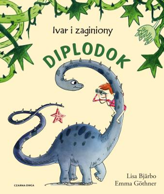 Ivar i zagubiony diplodok. Autor: Lisa Bjarbo, Emma Gothner, Iwona Jędrzejewska. SmakLiter.pl Okładka książki Ivar i zagubiony diplodok