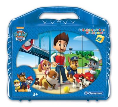 Klocki 12 super kolor Psi patrol 41180. Wydawca: Clementoni. SmakLiter.pl Opakowanie Klocki 12 super kolor Psi patrol 41180