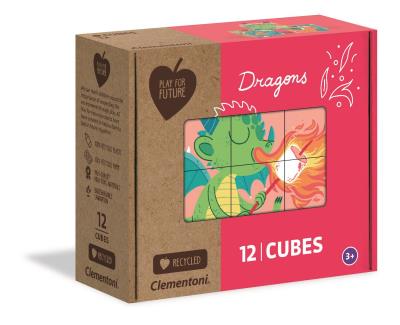 Kostki 12 el play for future smoki 45006. Wydawca: Clementoni. SmakLiter.pl Opakowanie Kostki 12 el play for future smoki 45006