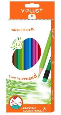 Opakowanie Kredki bezdrzewne ścieralne z gumką 12 kolorów