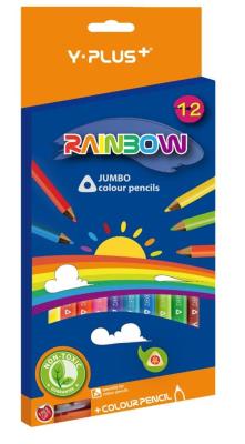 Opakowanie Kredki Jumbo Rainbow + temperówka 12 kol