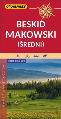 Okładka książki Mapa tur.- Beskid Makowski (Średni) 1:50 000