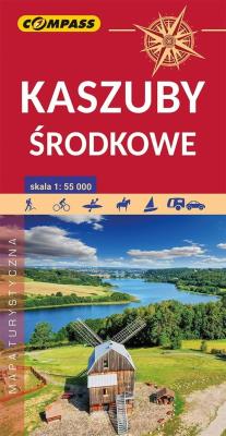 Mapa turystyczna. Kaszuby środkowe 1:55 000. Autor: pracazbiorowa. SmakLiter.pl Okładka książki Mapa turystyczna. Kaszuby środkowe 1:55 000