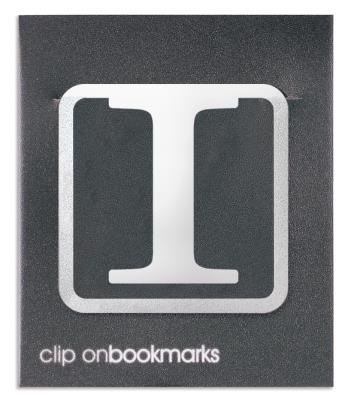 Opakowanie Metalowa zakładka - Litera I Clip-on