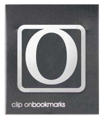 Opakowanie Metalowa zakładka - Litera O Clip-on