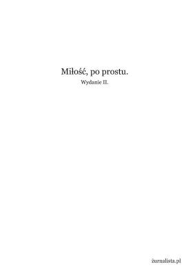 Okładka książki Miłość, po prostu wyd.II