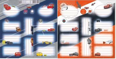 Opakowanie Naklejki na zeszyty Cars