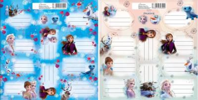 Opakowanie Naklejki na zeszyty Frozen II