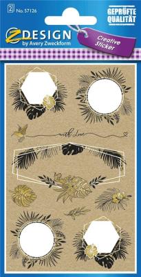 Opakowanie Naklejki papierowe - Tropikalne wzory