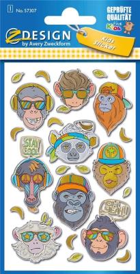 Opakowanie Naklejki wypukłe - Małpki