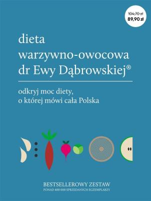 Pakiet:Dieta warz.-owoc. dr Ewy Dąbrowskiej w.2020. Autor: Beata Anna Dąbrowska, Paulina Borkowska. SmakLiter.pl Okładka książki Pakiet:Dieta warz.-owoc. dr Ewy Dąbrowskiej w.2020