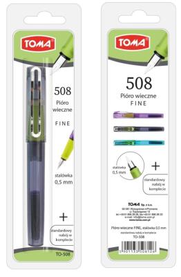 Pióro wieczne Fine-508 TOMA. Wydawca: TOMA. SmakLiter.pl Opakowanie Pióro wieczne Fine-508 TOMA