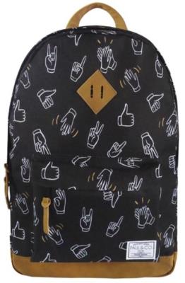 Okładka książki Plecak dwukomorowy czarny Dłonie PAUL&CO