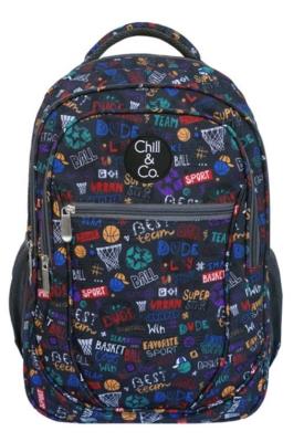 Opakowanie Plecak trzykomorowy czarny Sport