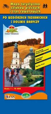 Okładka książki Po Wzgórzach Trzebnickich i Dolinie Baryczy  mapa turyst.szlaków pieszych i rower.1:70000