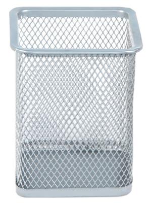 Opakowanie Pojemnik na długopis metalowy kwadrat srebrny PB 12