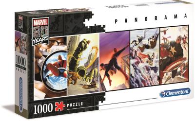 Puzzle 1000 panorama Marvel 80 lat 39546. Wydawca: Clementoni. SmakLiter.pl Opakowanie Puzzle 1000 panorama Marvel 80 lat 39546