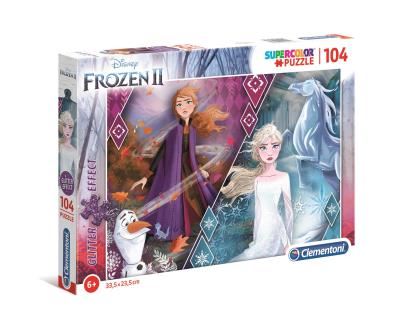 Opakowanie Puzzle 104 Brokat Frozen 2 Glitter
