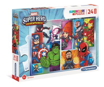 Opakowanie Puzzle 24 Super Kolor Superhero maxi