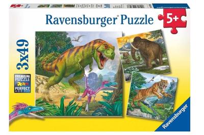 Opakowanie Puzzle 3x49 Władcy czasów prehistorycznych