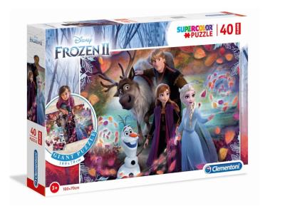 Opakowanie Puzzle 40 podłogowe Super kolor Frozen 2
