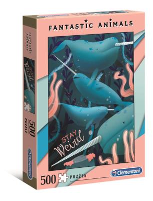 Opakowanie Puzzle 500 Fantastic Animals Narwhal
