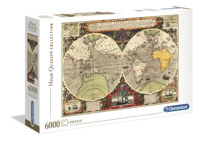 Puzzle 6000 HQ Antyczna mapa 36526. Wydawca: Clementoni. SmakLiter.pl Opakowanie Puzzle 6000 HQ Antyczna mapa 36526