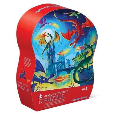 Puzzle Smocza przygoda 72. Wydawca: Crocodile Creek. SmakLiter.pl Opakowanie Puzzle Smocza przygoda 72