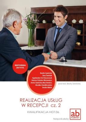 Realizacja usług w recepcji cz.2. Autor: Beata Sawicka. SmakLiter.pl Okładka książki Realizacja usług w recepcji cz.2