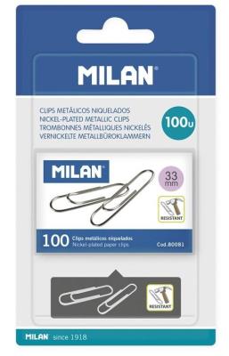 Opakowanie Spinacze metalowe 33mm 100szt MILAN