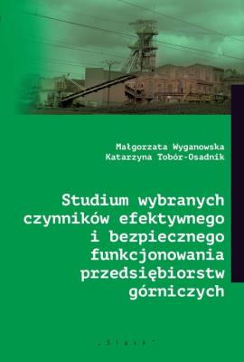 Studium wybranych czynników efektywnego i bezpiecznego funkcjonowania przedsiębiorstw górniczych. Autor: Wyganowska Małgorzata, Tobór-Osadnik Katarzyna. SmakLiter.pl Okładka książki Studium wybranych czynników efektywnego i bezpiecznego funkcjonowania przedsiębiorstw górniczych