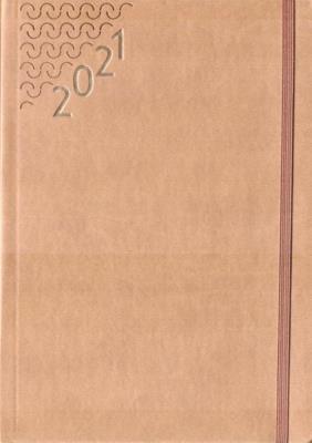 Opakowanie Terminarz 2021 A5 Flex z gumką brązowy