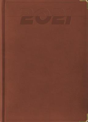 Opakowanie Terminarz 2021 A5 Lux brązowy złocony