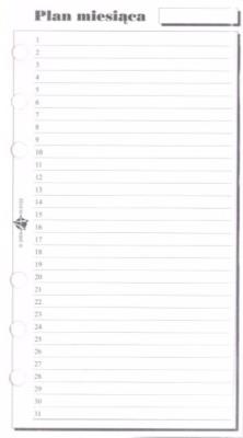 Opakowanie Wkład do organizera ST Plan miesiąca ANTRA