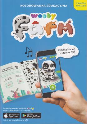 Okładka książki Wooby farm kolorowanka edukacyjna