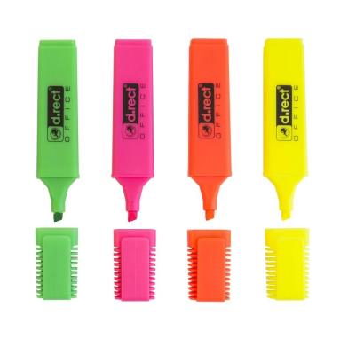 Opakowanie Zakreślacz 1127 4 kolory komplet D.RECT