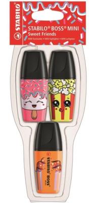 Opakowanie Zakreślacz Boss Mini Sweet Friends 3 kol. STABILO