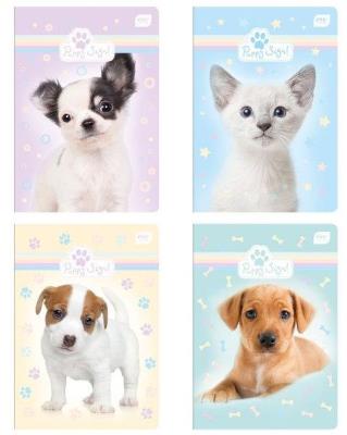 Opakowanie Zeszyt A5 16 k. kratka UV kol. Puppy Sign, Interdruk