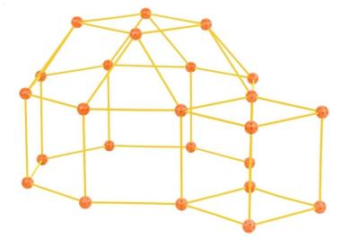 Opakowanie Zwariowany namiot żółto-pomarańczowy