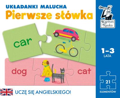 Okładka książki Angielski Pierwsze słówka Układanki malucha Kapitan Nauka